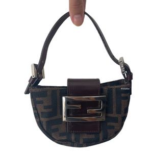 |SOLD| Authentic Fendi Zucca Micro Croissant Bag